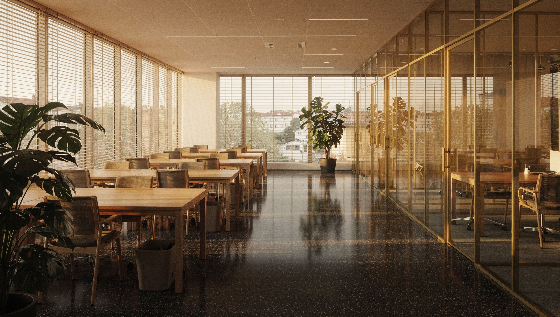 Åpent kontorlandskap, Skøyen, holdt i god stand av Din Renholdspartner